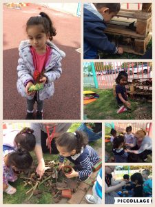 This week in nursery 1 we had fun building a bug hotel.